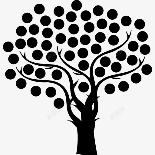 树与细枝和小点叶自然树图标svg_新图网 https://ixintu.com 树与细枝和小点叶 树图标 自然