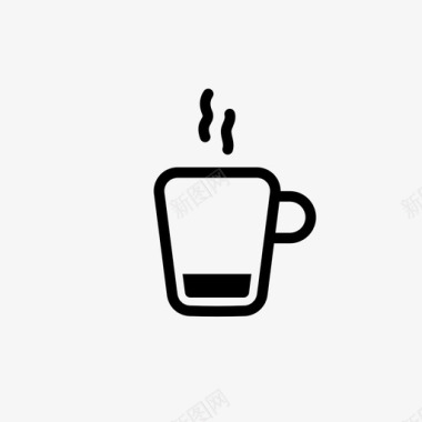 咖啡杯蒸汽热咖啡图标图标