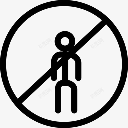 没有人标志规则图标svg_新图网 https://ixintu.com 人 手臂 标志 没有人 男人 禁止 腿 规则