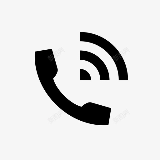 电话前台座机图标svg_新图网 https://ixintu.com 前台 发出嗡嗡声 发起呼叫 座机 拨出电话 拨号 电话 通信