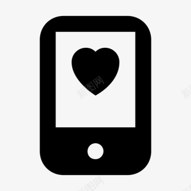 手机爱情和浪漫材质标图标图标