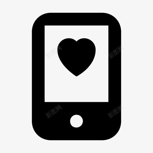 手机爱情和浪漫材质标图标svg_新图网 https://ixintu.com 手机 爱情和浪漫材质设计图标