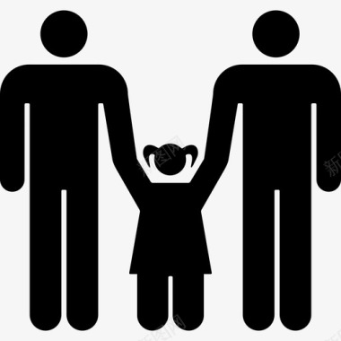 男人和一个女儿人家庭偶像结为夫妻图标图标