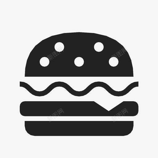 培根芝士汉堡肉汉堡包图标svg_新图网 https://ixintu.com 包子 培根芝士汉堡 奶制品 汉堡包 美味 肉