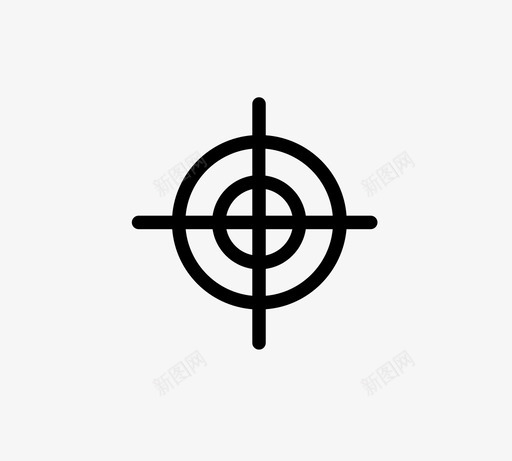 十字准星狙击手瞄准器图标svg_新图网 https://ixintu.com 十字准星 射击 狙击手 瞄准 瞄准器