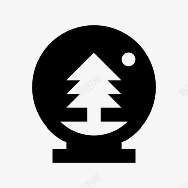 雪球圣诞球音乐盒图标图标