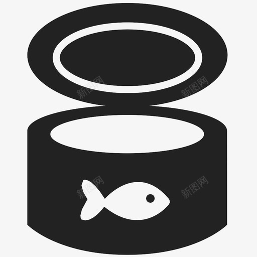 鱼罐头海鲜鱼片图标svg_新图网 https://ixintu.com 动物 吃的 展品 材料 海鲜 物品 罐头食品 食品罐 鱼片 鱼罐头