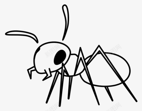 蚂蚁触角虫子图标图标