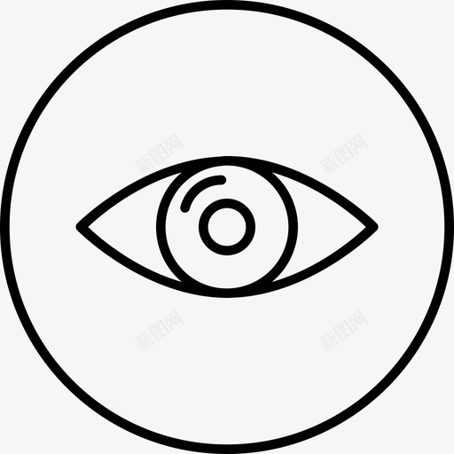 视觉眼睛焦点图标svg_新图网 https://ixintu.com 任务 可见 奇观 对象 想法 搜索 搜索引擎优化开发第二卷圆线 焦点 眼睛 网页 视觉