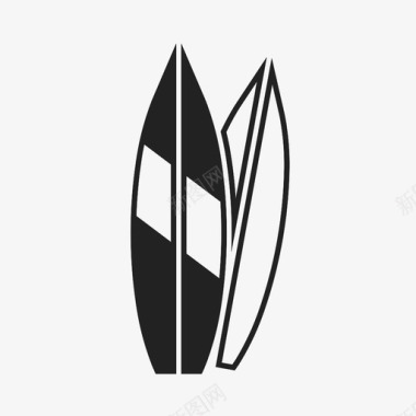 冲浪吊挂海洋图标图标