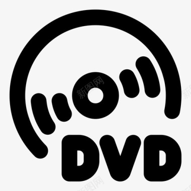 dvd电影视频大纲粗体图标图标