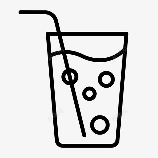 气泡水吸管提神图标svg_新图网 https://ixintu.com 冰 吸管 提神 杯子 气泡水 水合物 玻璃 饮料 饮料饮料