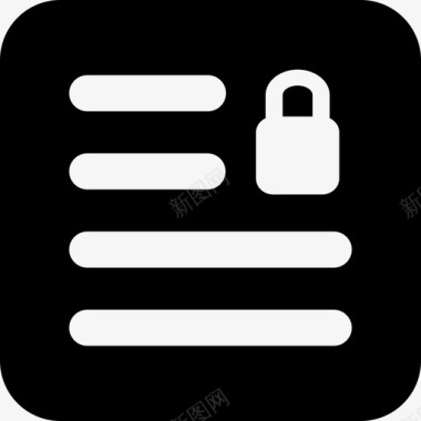 文件锁符号接口通用图标图标