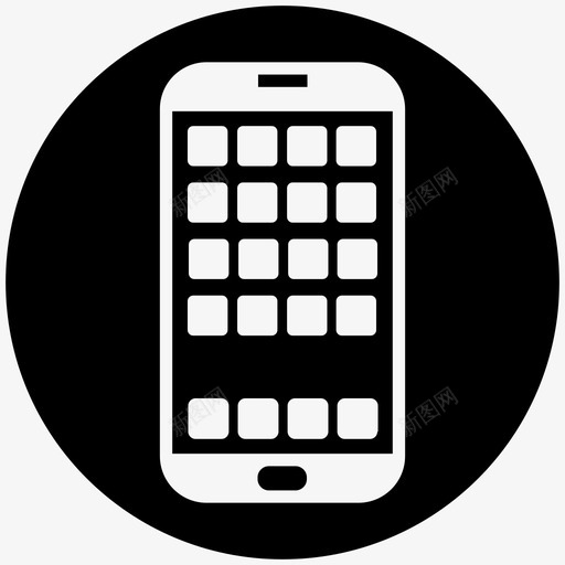 手机应用黑手机破解屏幕应用图标svg_新图网 https://ixintu.com 手机应用 黑手机破解屏幕应用