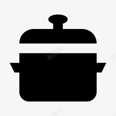 砂锅厨房用具食物准备图标图标