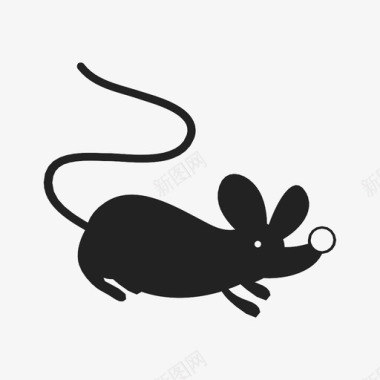 老鼠害虫啮齿动物图标图标