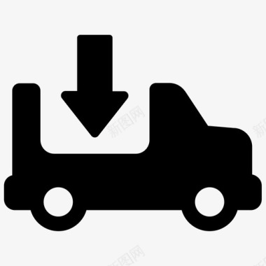 进口卡车床运输图标图标