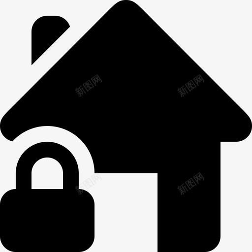 房子安全家房子图标svg_新图网 https://ixintu.com 保护 保险 安全 家 巴斯克斯保险 房子 房子安全 锁