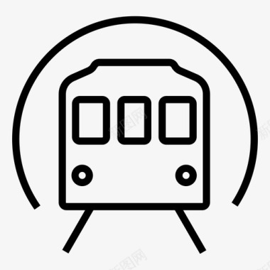 地铁隧道火车图标图标