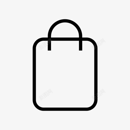 购物袋塑料纸图标svg_新图网 https://ixintu.com 塑料 宽 杰作 清洁 用户界面线图标 精致 纸 胶粘 购买 购物袋