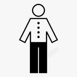 精心打扮男士精心打扮服务员图标高清图片