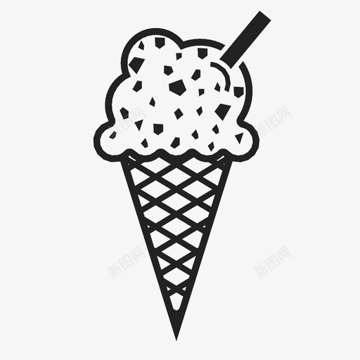 冰淇淋筒信号标记图标svg_新图网 https://ixintu.com 信号 冰淇淋筒 冷的 前进 另一个 夏天 标记 甜点 食物