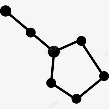 银河星座恒星形状形状科学图标图标