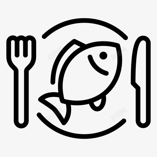 海鲜餐厅拼盘图标svg_新图网 https://ixintu.com 保留 已售 拼盘 无 海鲜 粗体 菜肴 食品和饮料 餐厅 鱼 黄金