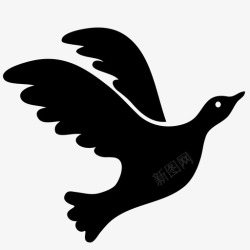 谢尔鸭鸟飞图标高清图片