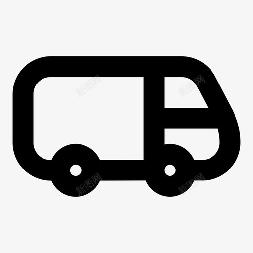 小巴汽车面包车图标svg_新图网 https://ixintu.com 司机 小巴 汽车 车轮 运输 运输轮廓粗体 道路 面包车