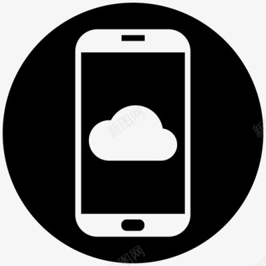 智能手机云树手机天气预报图标图标