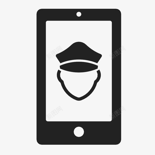 警用智能手机警长安全图标svg_新图网 https://ixintu.com 安全 手机 技术 文件 机密 法律 警察 警用智能手机 警长