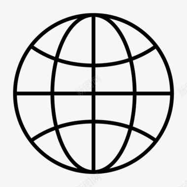 地球球形区域图标图标