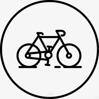 自行车交通工具起步图标图标