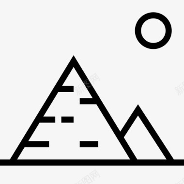 吉萨金字塔阳光七大奇迹图标图标