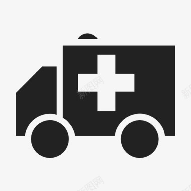 救护车开放式医疗图标图标