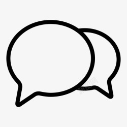 短信的轮廓语音泡泡聊天交流图标高清图片