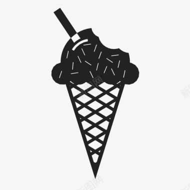 冰淇淋筒减法推迟图标图标