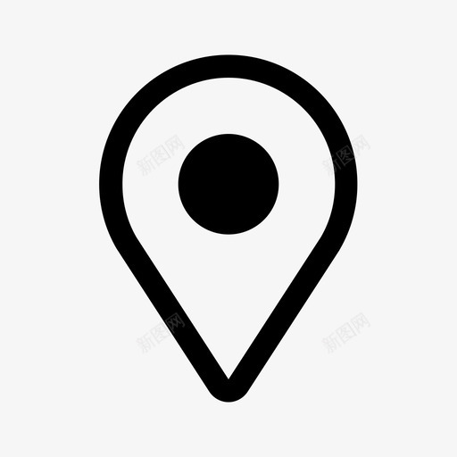 地图针位置导航图标svg_新图网 https://ixintu.com 位置 地图针 地址 地点 定位器 导航 纬度 经度
