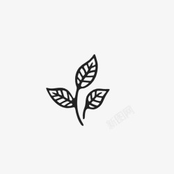 四叶花图案叶花瓣自然图标高清图片