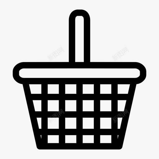 购物篮盒子桶图标svg_新图网 https://ixintu.com 手提 桶 盒子 购物 购物篮 野餐