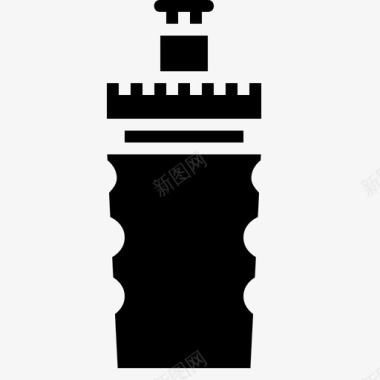 水瓶自行车清凉图标图标