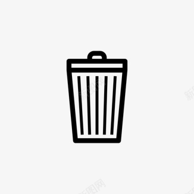 垃圾桶回收金属图标图标
