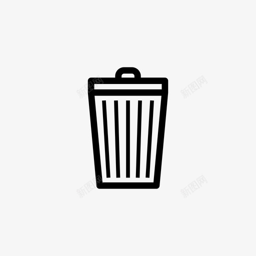 垃圾桶回收金属图标svg_新图网 https://ixintu.com 分配器 回收 垃圾 垃圾桶 金属
