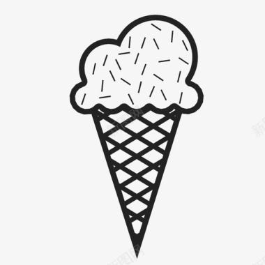 冰淇淋筒冷的吃的图标图标