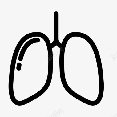 肺气管呼吸图标图标