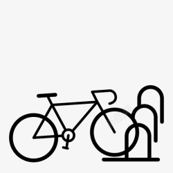 自行车架自行车架标牌严肃图标高清图片