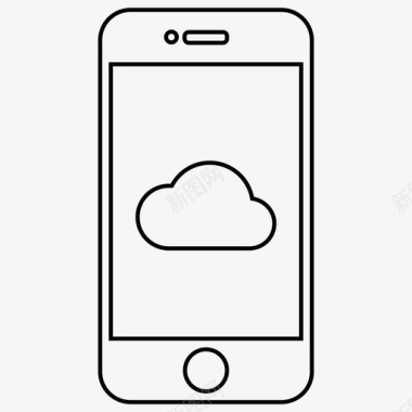 智能手机云虚拟存储图标图标