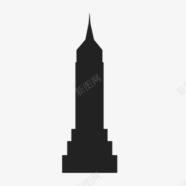 帝国大厦纽约纪念碑图标图标