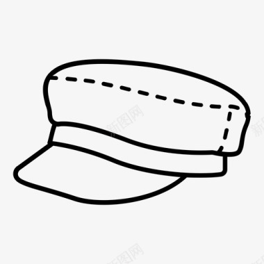 海军帽帽子轮廓图标图标